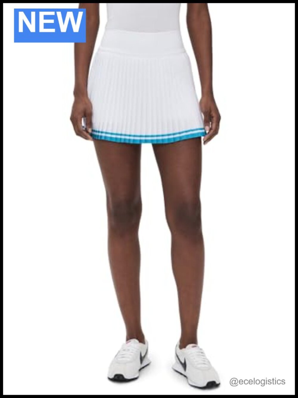 Pleated Tennis Skort with Built-in Shorts, High Rise